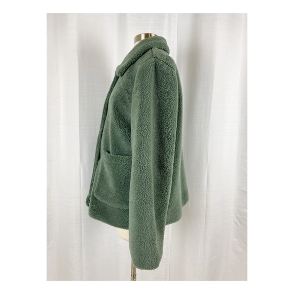 Rebecca Minkoff Harley Teddy Coat Jacket Size Large Green NWT - Picture 3 of 10